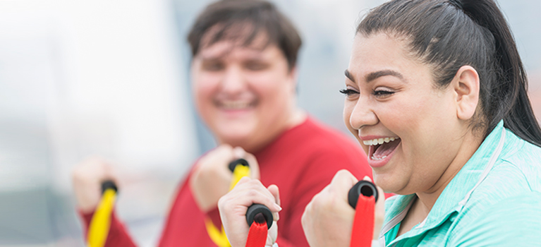 Women exercising